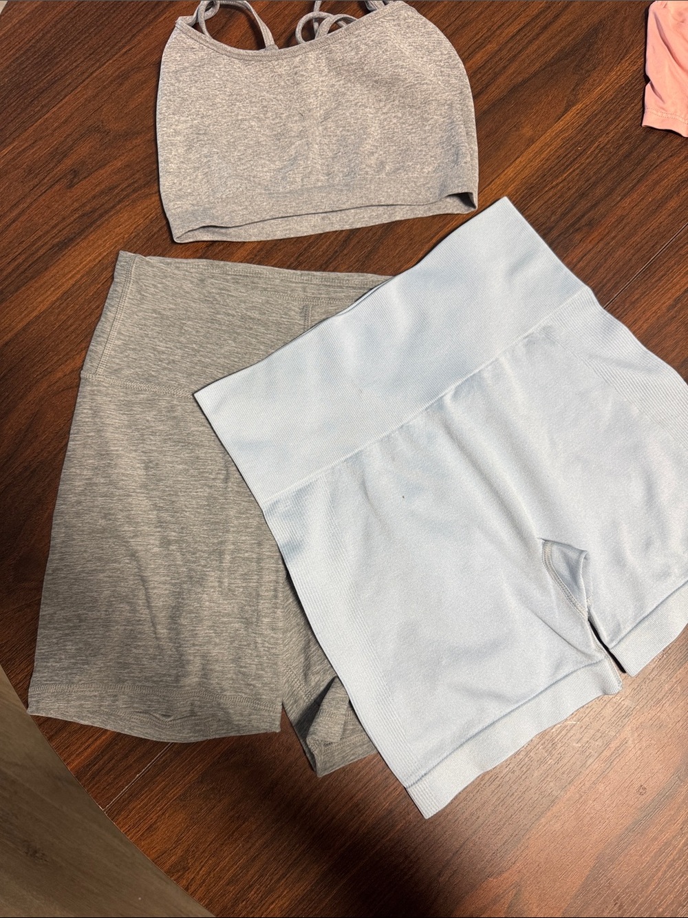 Fabletics 2 Biker Shorts and crop bra